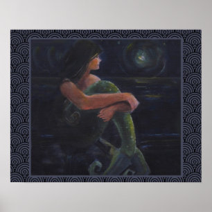 Pôster Sereia e a lua