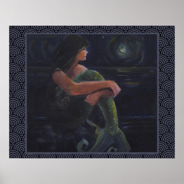 Pôster Sereia e Lua (Frente)