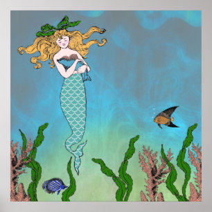 Poster Sereia e selo