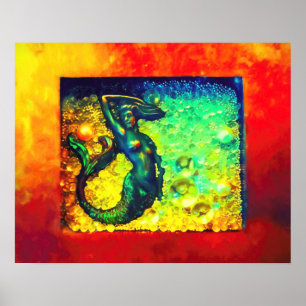 Pôster Sereia em uma caixa
