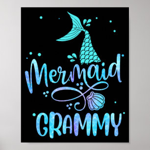 Poster Sereia Grammy Divertido Mulheres Família Festa Com