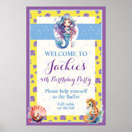 Poster Sereia Mágica Cura e Colorida