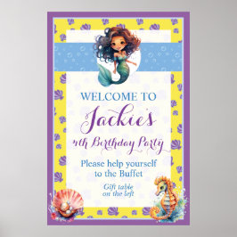 Poster Sereia Mágica Cura e Colorida