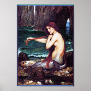 Pôster Sereia por John Waterhouse