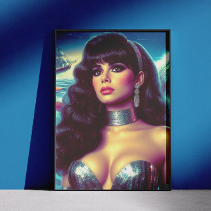 Poster Sereia Retro Pin-up