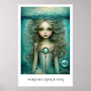 Poster Sereia Sob Água