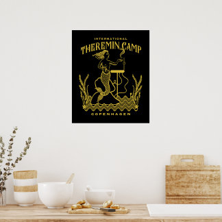 Poster Sereia Teremínica Dourada