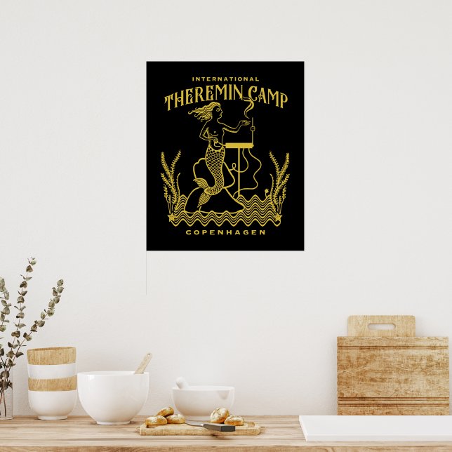 Poster Sereia Teremínica Dourada (Cozinha)