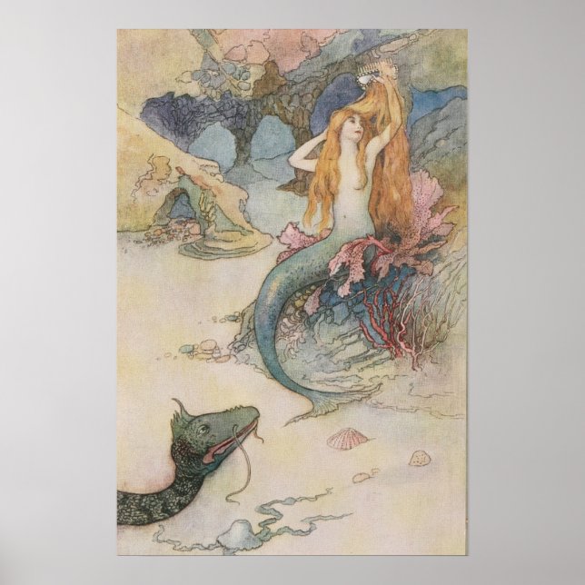Poster Sereia Warwick Goble (Inglês, Pequeno (Frente)