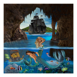 Pôster SEREIAS DA Caverna PIRATA