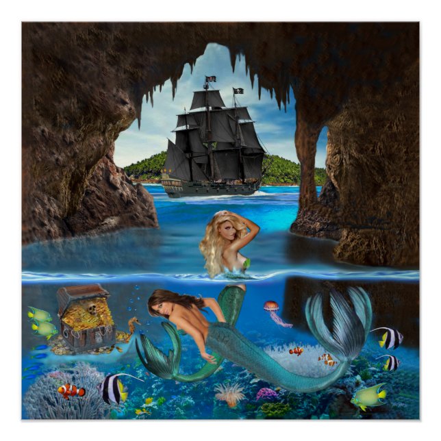 Pôster SEREIAS DA Caverna PIRATA (Frente)