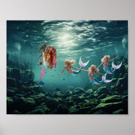 Poster Sereias se divertindo.