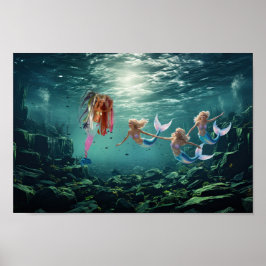 Poster Sereias se divertindo.