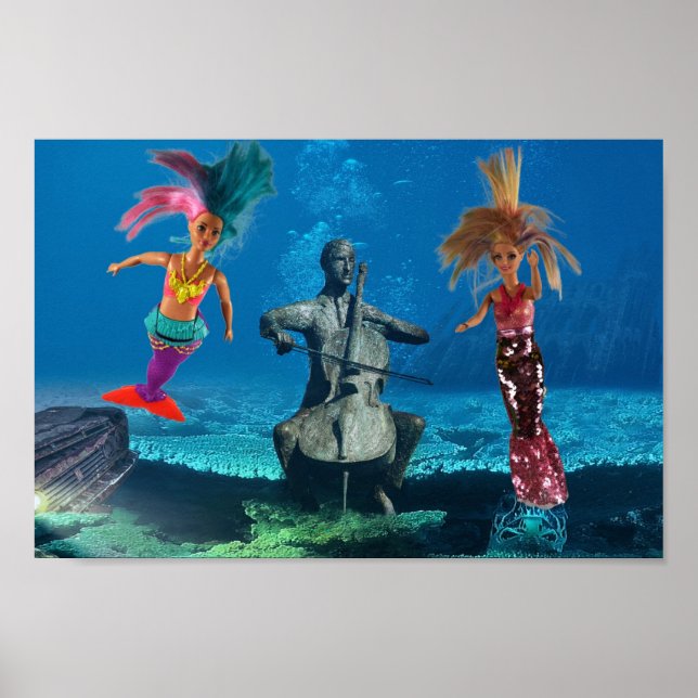 Poster Sereias se divertindo. (Frente)