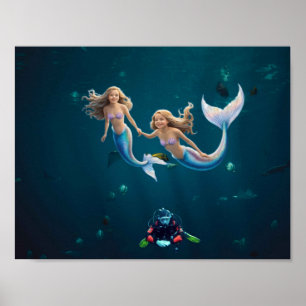 Poster Sereias se divertindo.