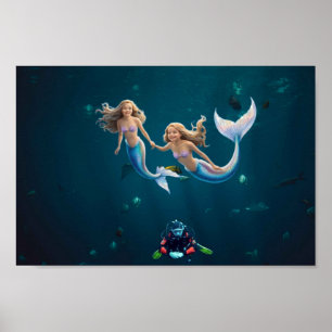 Poster Sereias se divertindo.