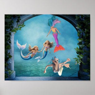 Poster Sereias vêm em todas as formas e tamanhos.