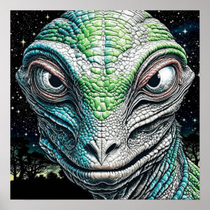 Poster Serem Extraterrestres da Alienígena do Homem de Li