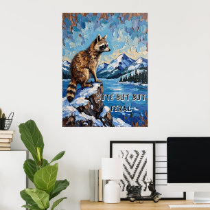 Poster Serenata Nevada: Vista Enluarada do Guaxinim