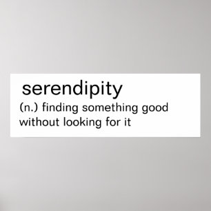 Pôster Serendipity - arte minimalistic da parede