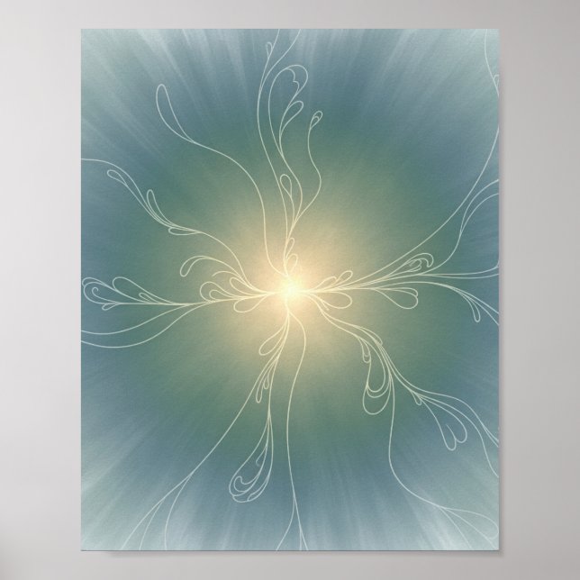 Poster Serene Botânica Aura - Arte Espiritual (Frente)