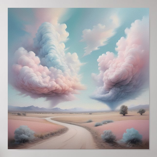 Poster Serene Cloudscape - Dreamscape Art (Frente)