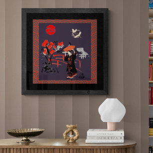 Pôster Serene Felicidade Uma Arte Japonesa