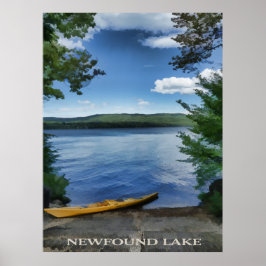 Poster Serene Kayak no Lago Newfound