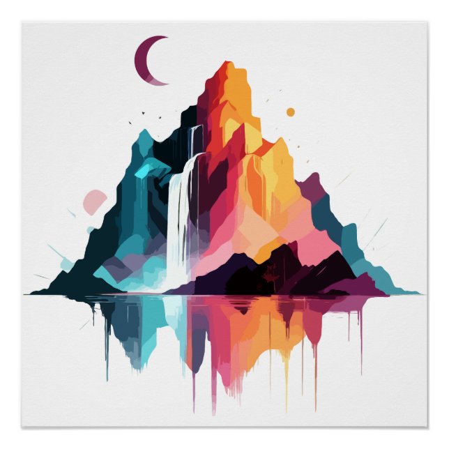 Pôster Serene Landscape Calm Tranquil Nature Mounts (Frente)