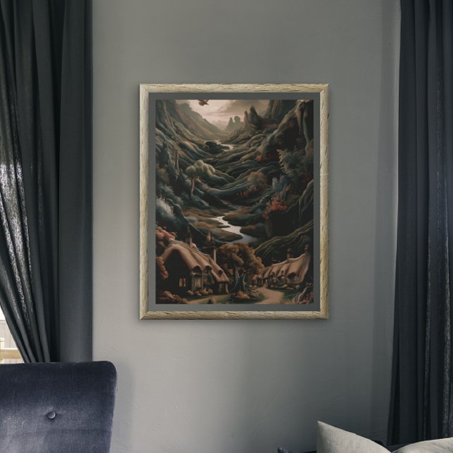 Poster Serene Landscape: Voo de Aves (Criador carregado)