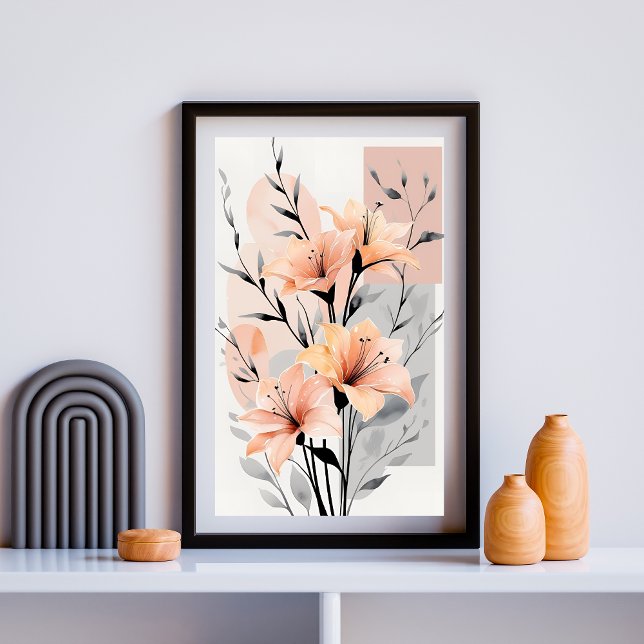 Poster Serene Lily Blooms muralha (Criador carregado)