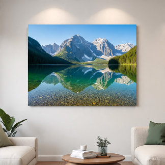 Poster Serene Mountain Lake Reflection