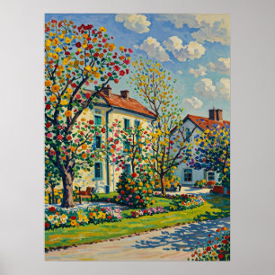 Poster Serene Park Scene em Early Primavera