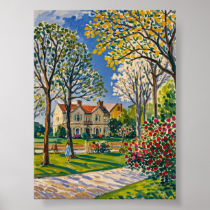 Poster Serene Park Scene em Early Primavera