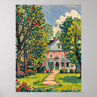 Poster Serene Park Scene em Early Primavera