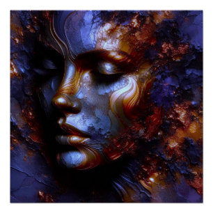 Pôster Serene Reverie - Arte em relevo