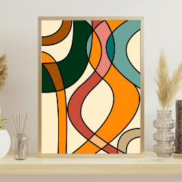 Poster Serene Savanna Gentle Abstract Modern Earthy 