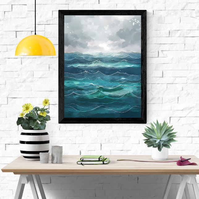 Poster Serene Seascape (Criador carregado)