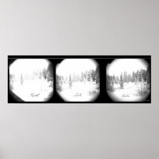 Pôster Serene Sierra Snowstorm