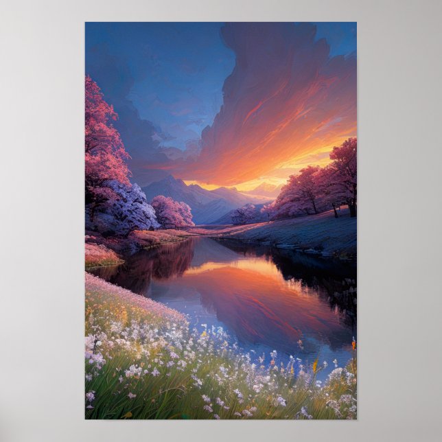 Poster Serene Sunset's Embrace (Frente)
