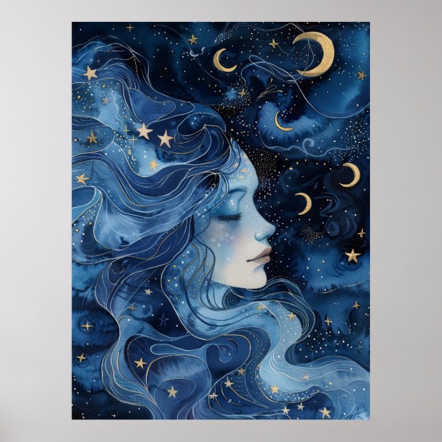 Poster Serenidade à Luz das Estrelas (Frente)