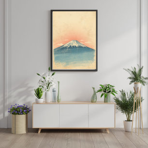 Poster Serenidade Acima das Nuvens – Viagem Vintage ao Mo