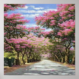 Poster Serenidade Brilhante: Uma Tapeçaria Floral (Matte