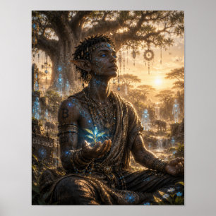 Poster Serenidade / Chefe Tribal Africano / Santuário Bao