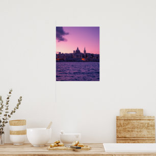 Poster Serenidade Crepústica Sobre La Valletta - Um Medit