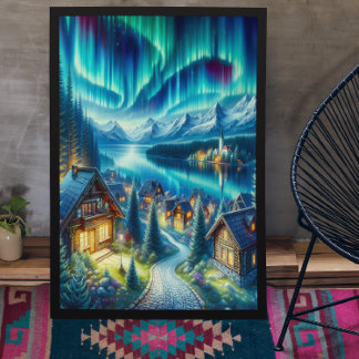 Poster Serenidade da Solidão: Cabina Em Meio A Florestas