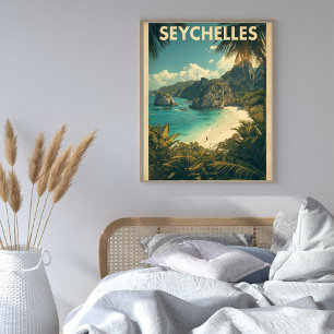 Poster Serenidade das Seychelles – Ilha Tropical Vintage