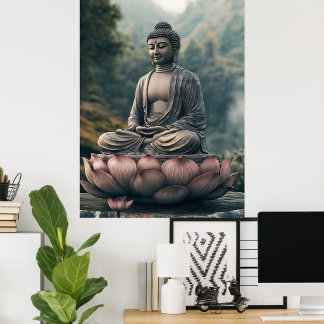 Poster Serenidade do Buda do Lótus