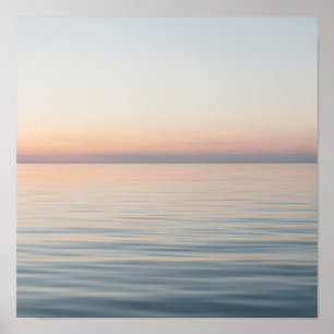 Poster Serenidade do Oceano ao Pôr do Sol
