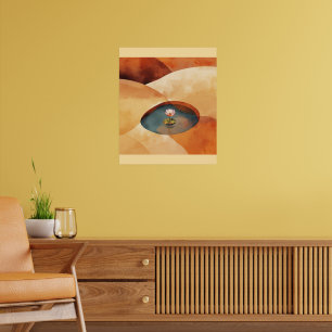 Poster Serenidade Interior – Arte Abstrata de Meditação c
